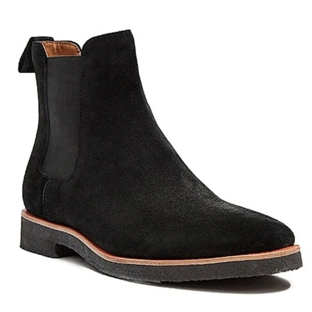 Marc Fisher LTD Black Suede Chelsea Boots Mens Size 7.5 Ankle Booties